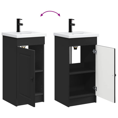 Bathroom Vanity with Sink Black 42 x 40 x 84.5 cm