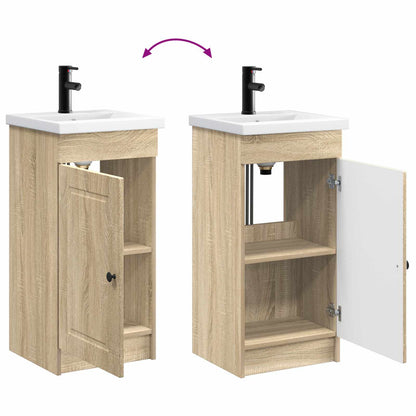 Bathroom Vanity with Sink Sonoma Oak 42 x 40 x 84.5 cm