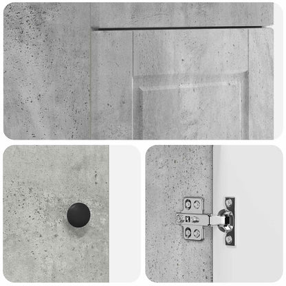 Bathroom Vanity with Sink Concrete Grey 42 x 40 x 84.5 cm
