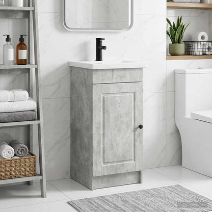 Bathroom Vanity with Sink Concrete Grey 42 x 40 x 84.5 cm