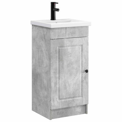 Bathroom Vanity with Sink Concrete Grey 42 x 40 x 84.5 cm