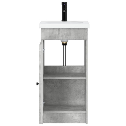 Bathroom Vanity with Sink Concrete Grey 42 x 40 x 84.5 cm