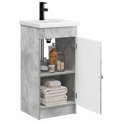 Bathroom Vanity with Sink Concrete Grey 42 x 40 x 84.5 cm