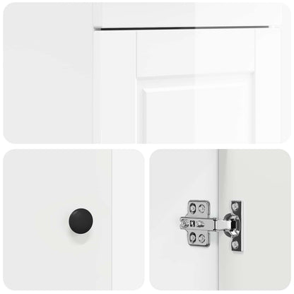 Bathroom Vanity with Sink High Gloss White 42 x 40 x 84.5 cm