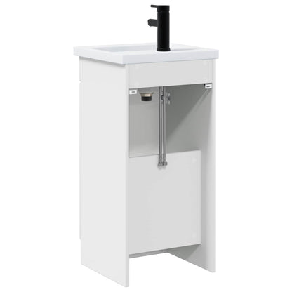 Bathroom Vanity with Sink High Gloss White 42 x 40 x 84.5 cm