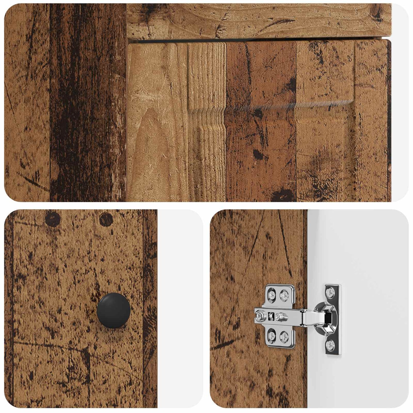 Bathroom Vanity with Sink Old Wood 42 x 40 x 84.5 cm