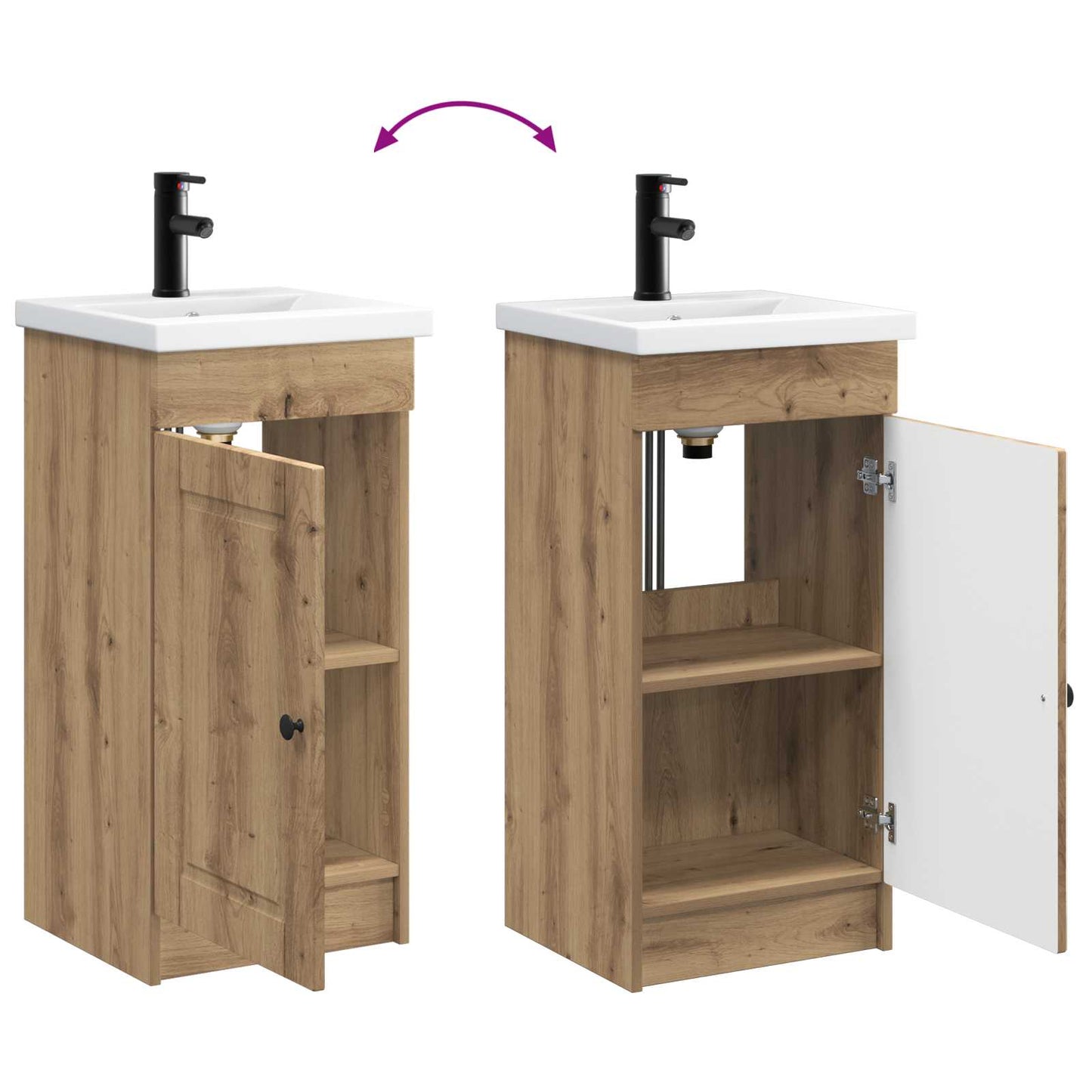 Bathroom Vanity with Sink Artisan Oak 42 x 40 x 84.5 cm