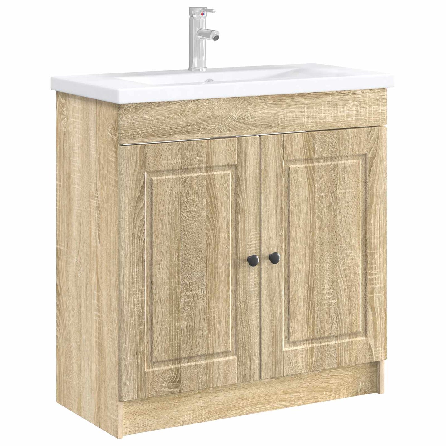 Bathroom under Sink Cabinet Sonoma Oak 56 x 37.5 x 81 cm