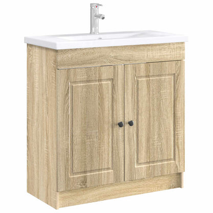 Bathroom under Sink Cabinet Sonoma Oak 56 x 37.5 x 81 cm