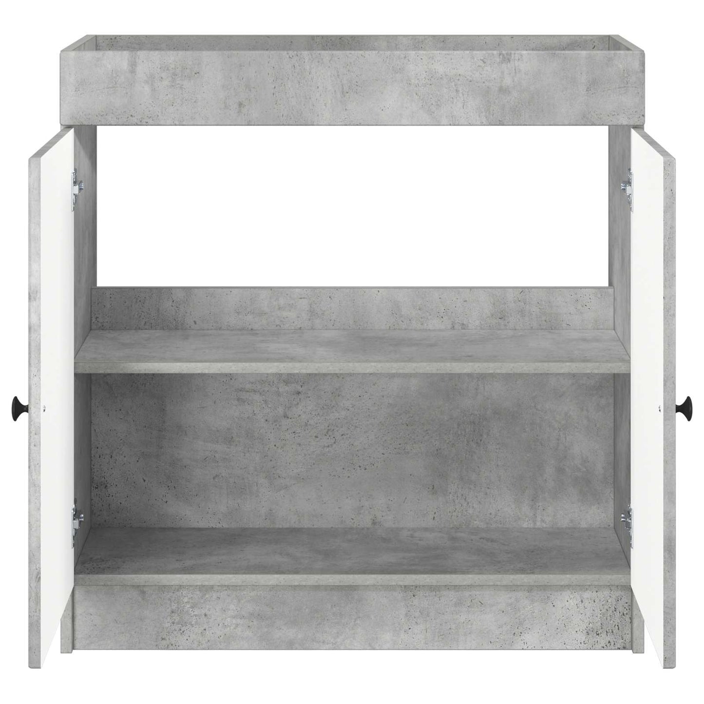 Bathroom under Sink Cabinet Concrete Grey 56 x 37.5 x 81 cm