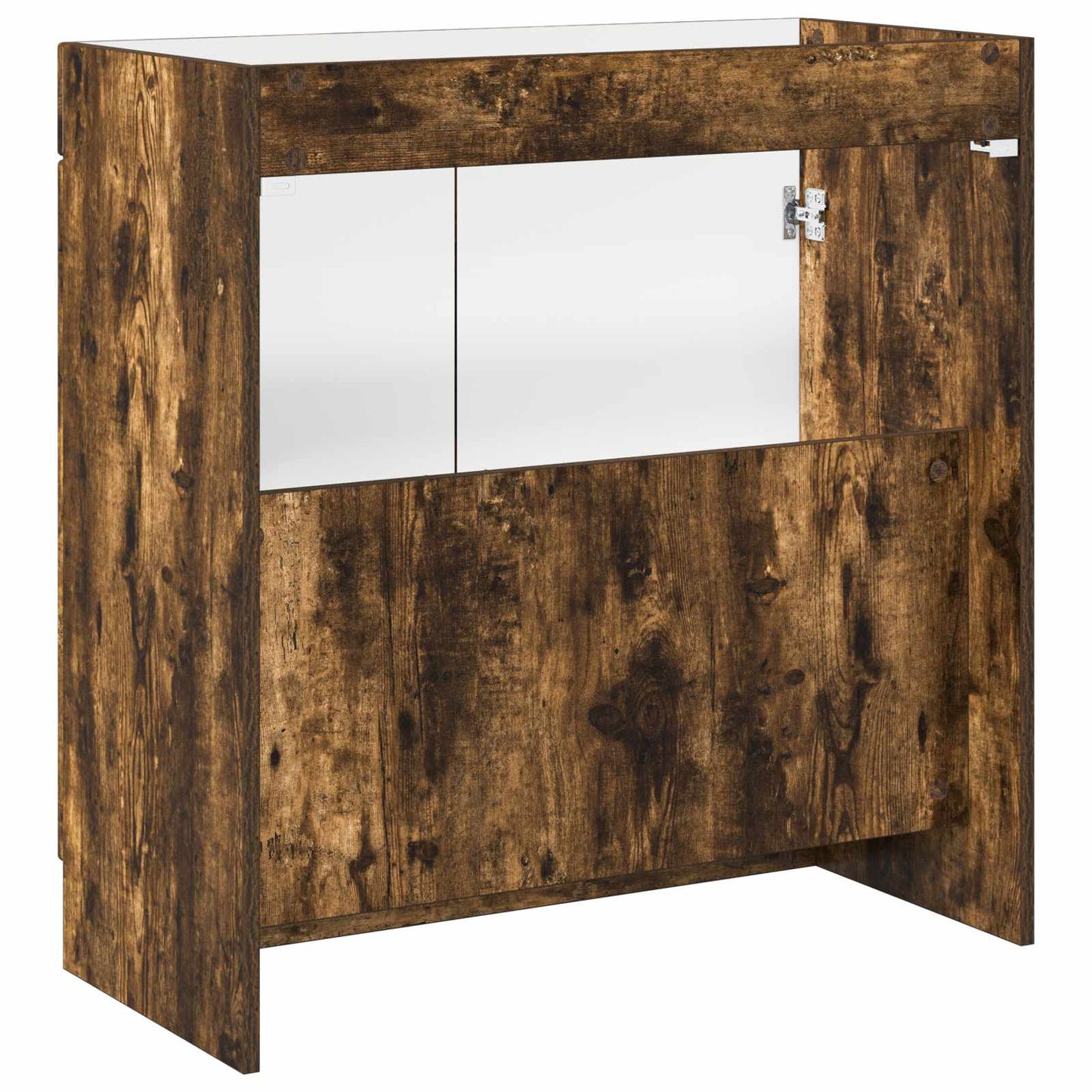 Bathroom under Sink Cabinet Smoked Oak 56 x 37.5 x 81 cm