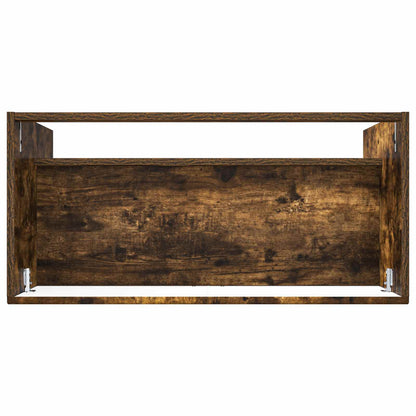 Bathroom under Sink Cabinet Smoked Oak 56 x 37.5 x 81 cm