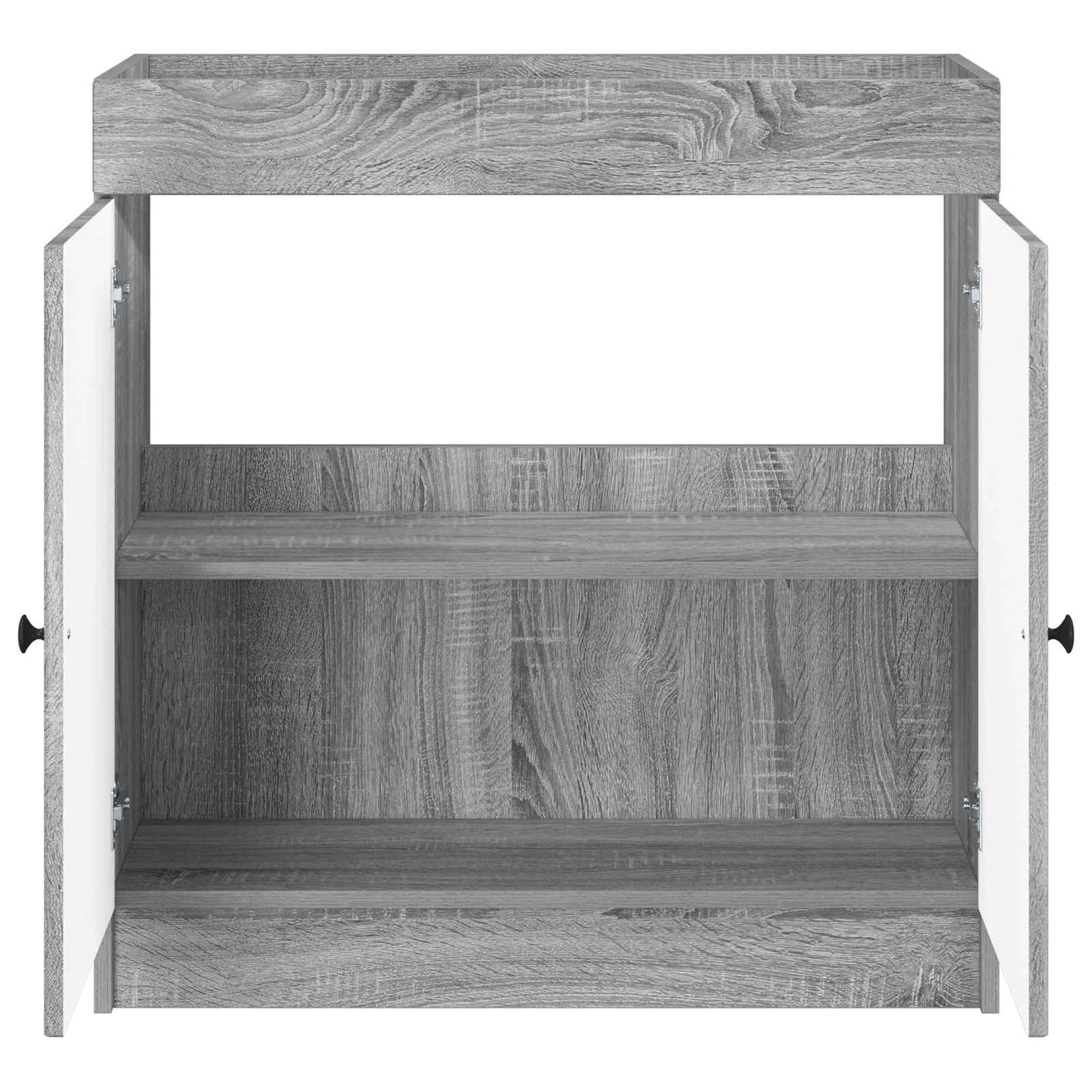 Bathroom under Sink Cabinet Grey Sonoma 56 x 37.5 x 81 cm