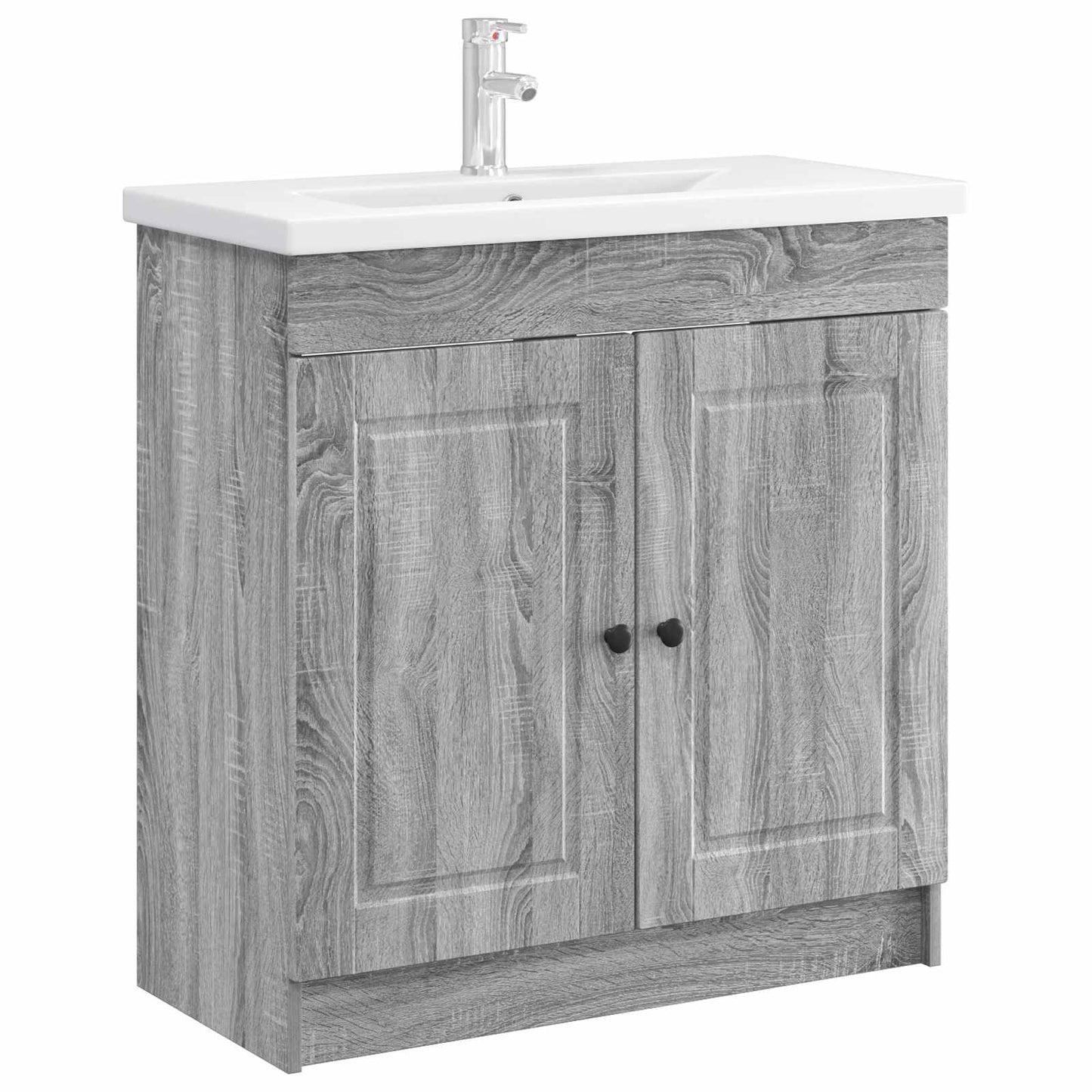 Bathroom under Sink Cabinet Grey Sonoma 56 x 37.5 x 81 cm