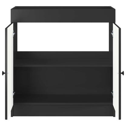 Bathroom under Sink Cabinet Black 78.5 x 37.5 x 81 cm