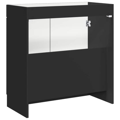 Bathroom under Sink Cabinet Black 78.5 x 37.5 x 81 cm