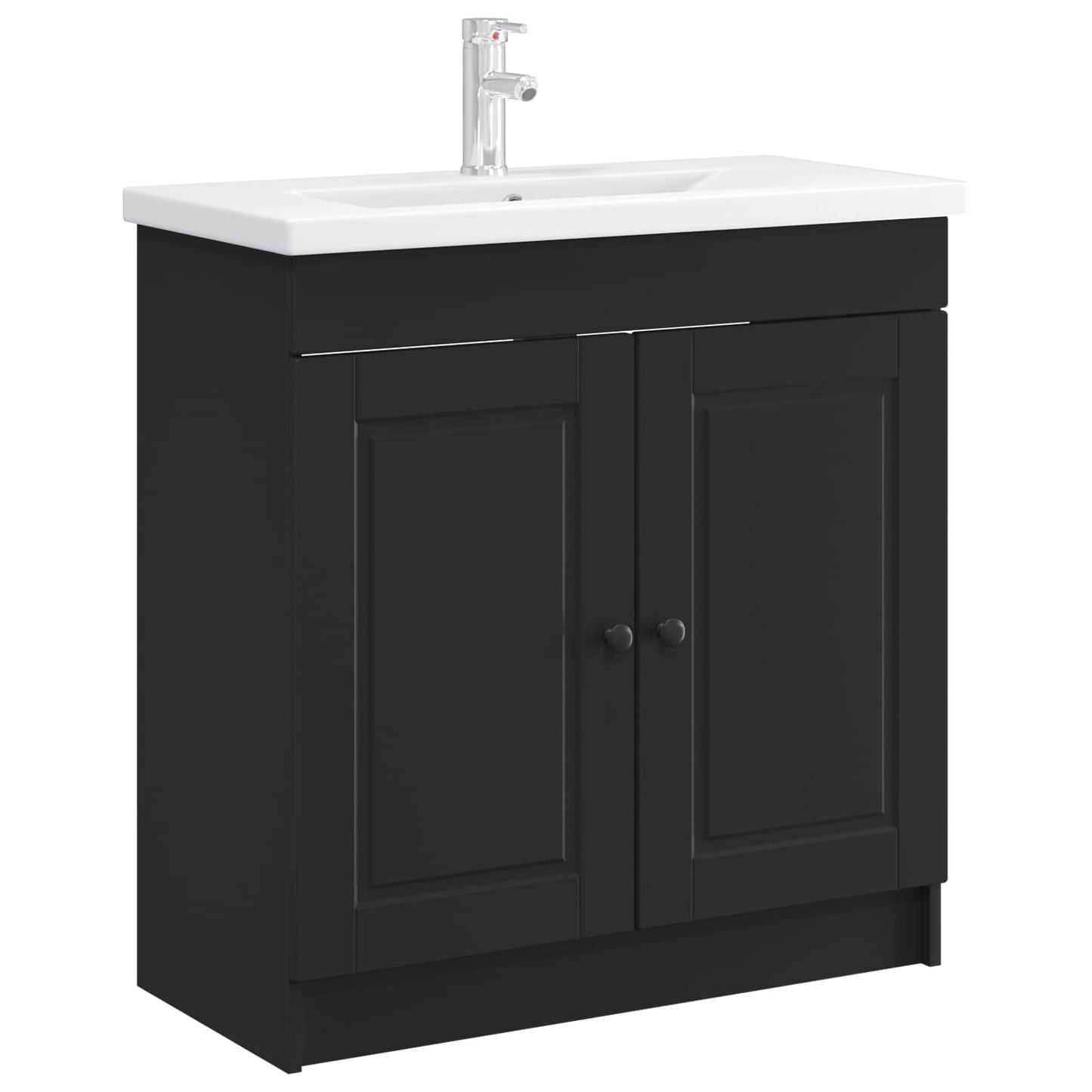Bathroom under Sink Cabinet Black 78.5 x 37.5 x 81 cm