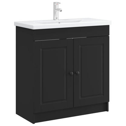 Bathroom under Sink Cabinet Black 78.5 x 37.5 x 81 cm