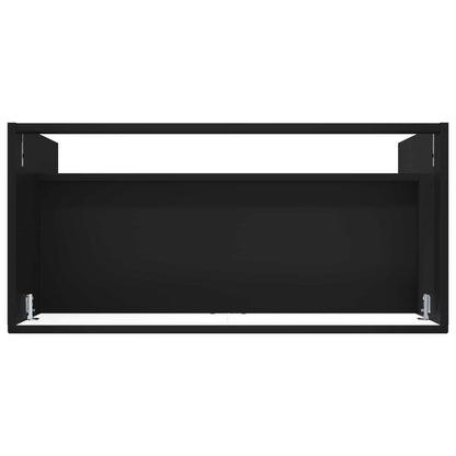 Bathroom under Sink Cabinet Black 78.5 x 37.5 x 81 cm