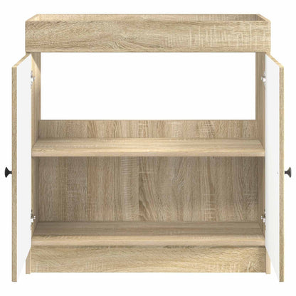 Bathroom under Sink Cabinet Sonoma Oak 78.5 x 37.5 x 81 cm