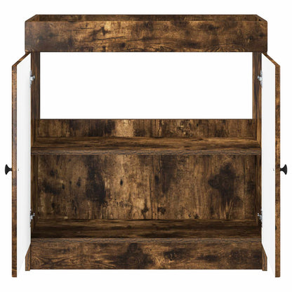 Bathroom under Sink Cabinet Smoked Oak 78.5 x 37.5 x 81 cm