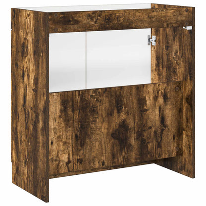Bathroom under Sink Cabinet Smoked Oak 78.5 x 37.5 x 81 cm