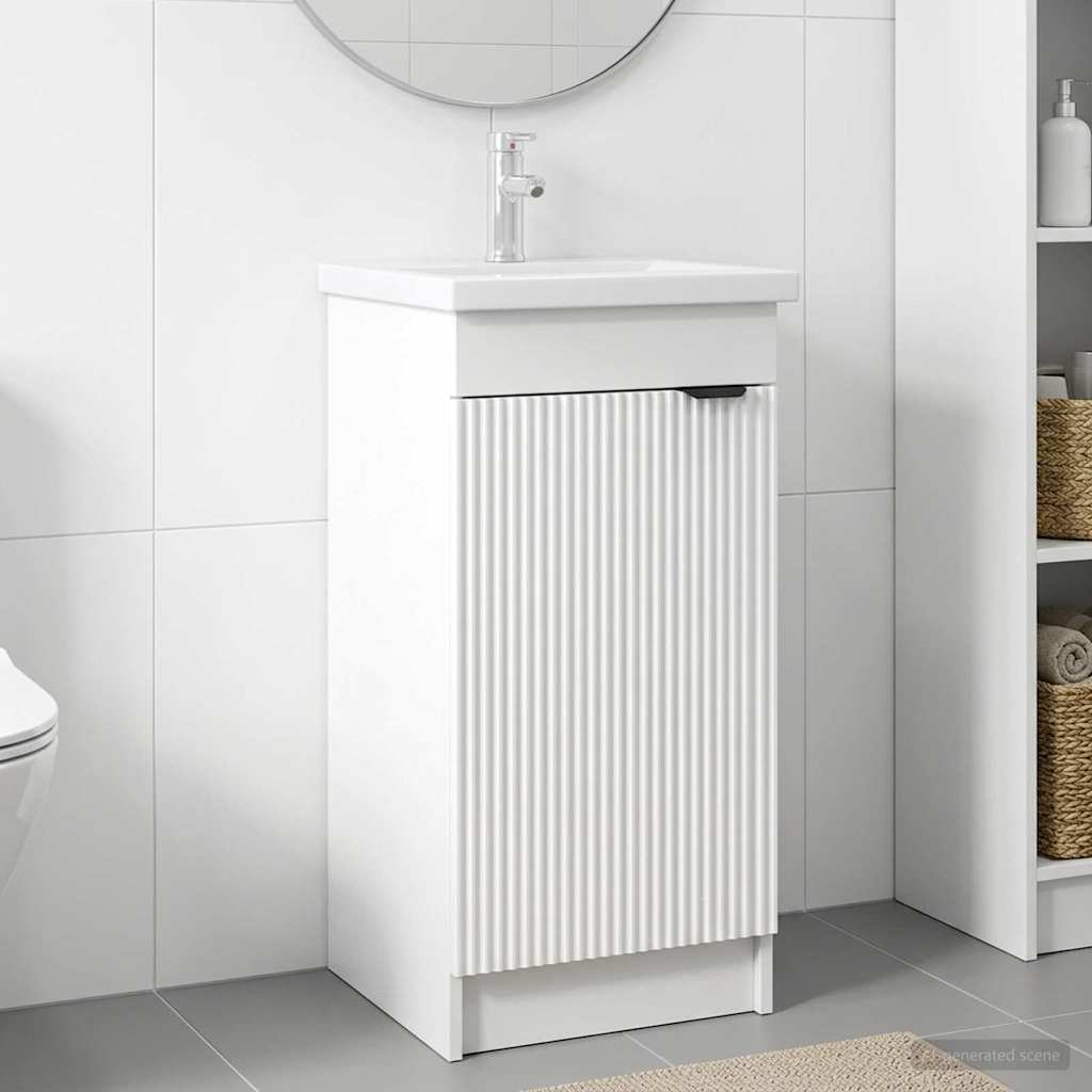 Bathroom Vanity with Sink White 42 x 40 x 84.5 cm