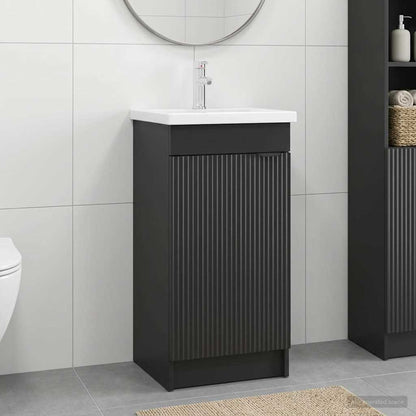Bathroom Vanity with Sink Black 42 x 40 x 84.5 cm