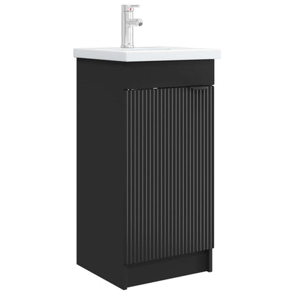 Bathroom Vanity with Sink Black 42 x 40 x 84.5 cm