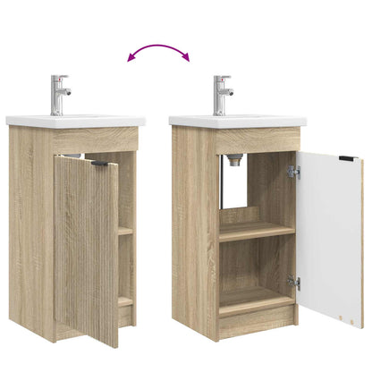 Bathroom Vanity with Sink Sonoma Oak 42 x 40 x 84.5 cm