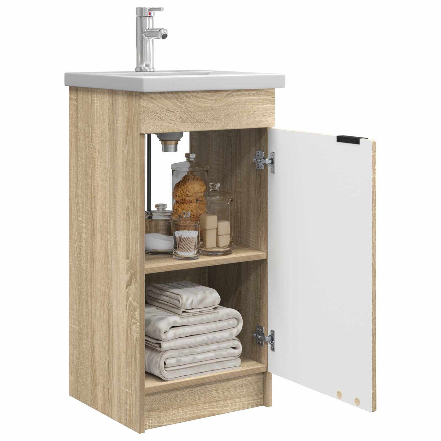 Bathroom Vanity with Sink Sonoma Oak 42 x 40 x 84.5 cm