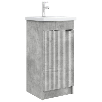 Bathroom Vanity with Sink Concrete Grey 42 x 40 x 84.5 cm