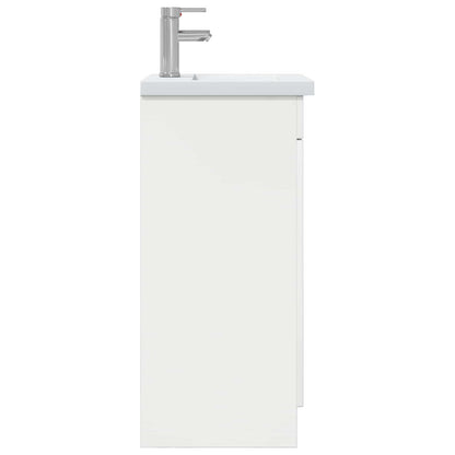 Bathroom Vanity with Sink High Gloss White 42 x 40 x 84.5 cm