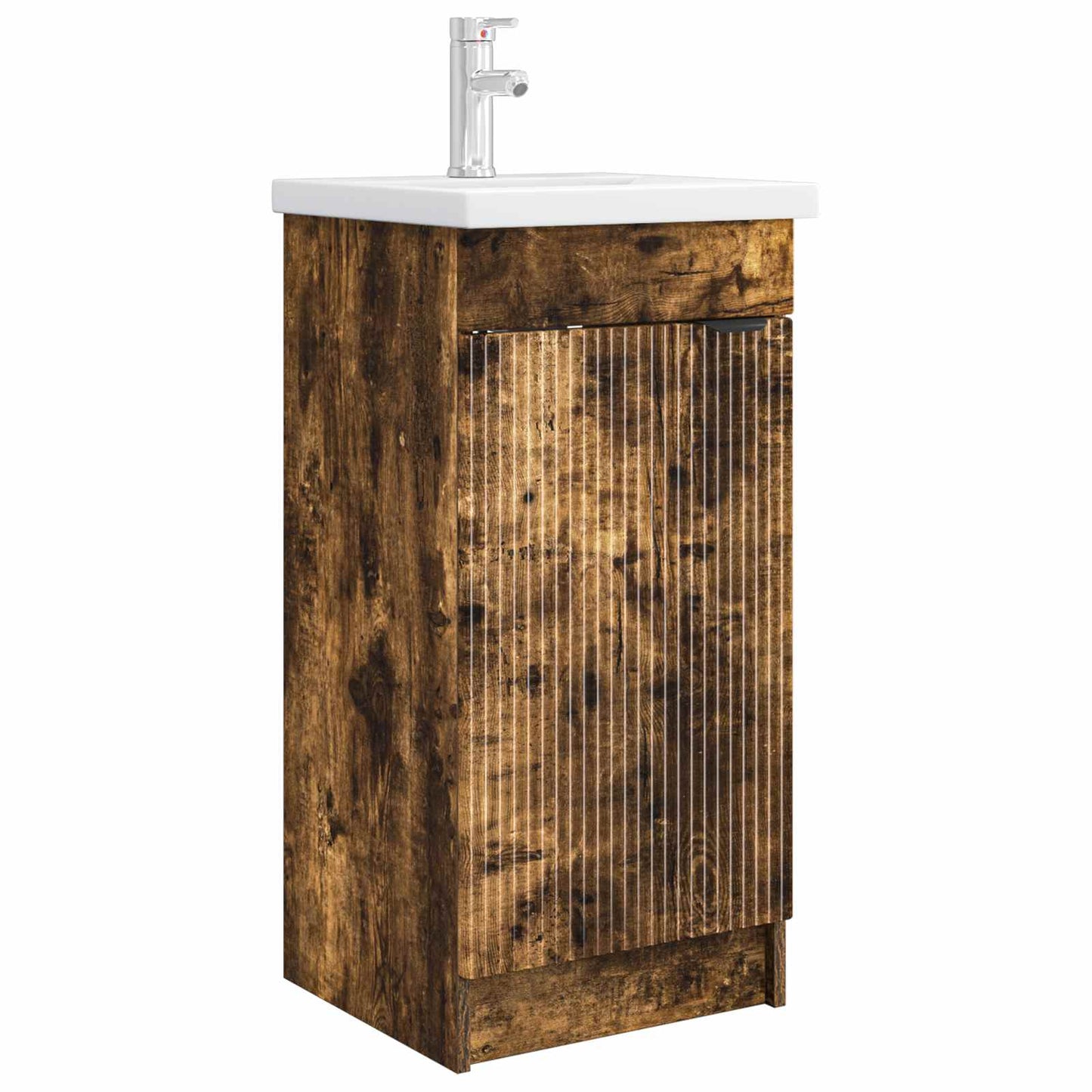 Bathroom Vanity with Sink Smoked Oak 42 x 40 x 84.5 cm