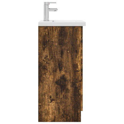 Bathroom Vanity with Sink Smoked Oak 42 x 40 x 84.5 cm