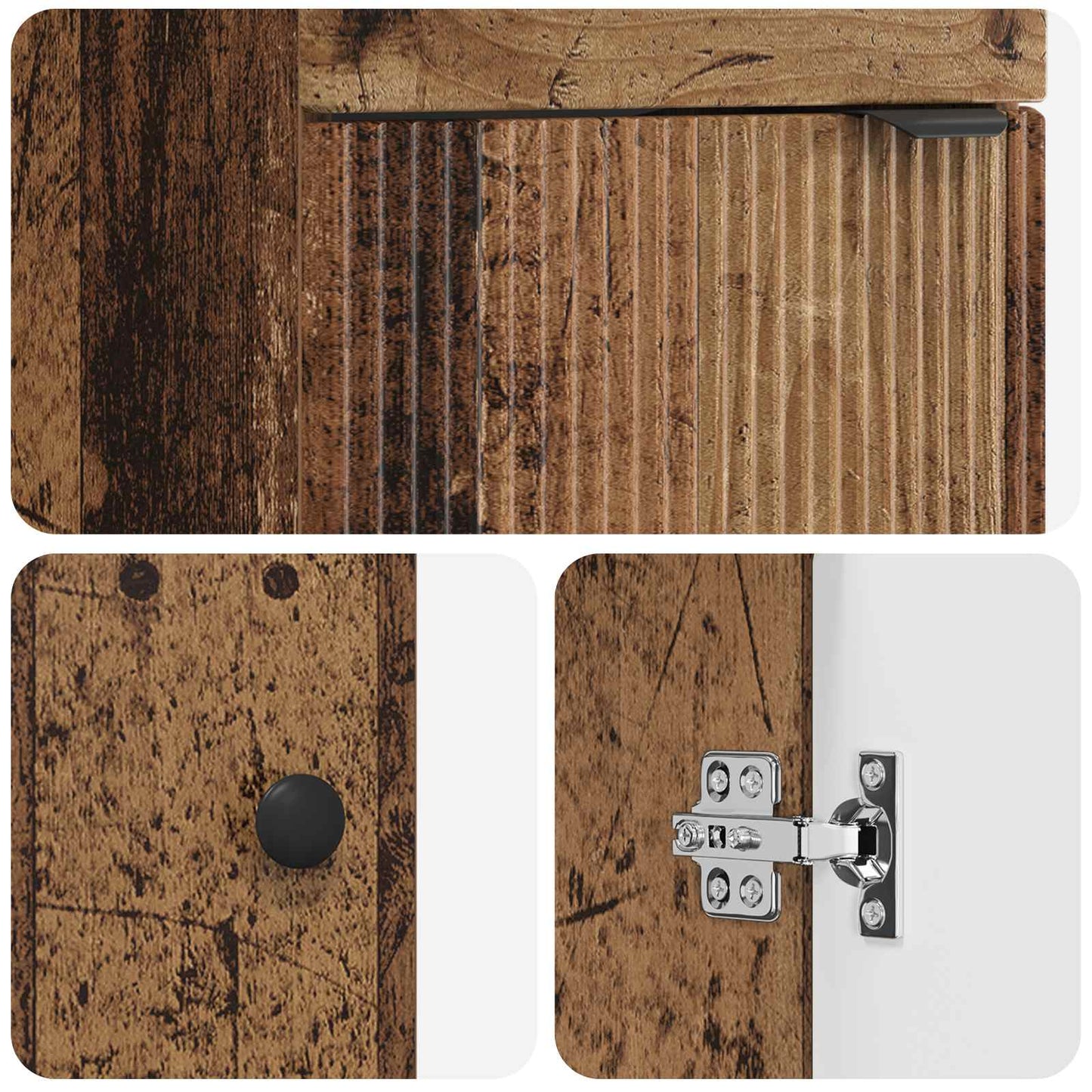 Bathroom Vanity with Sink Old Wood 42 x 40 x 84.5 cm