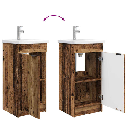 Bathroom Vanity with Sink Old Wood 42 x 40 x 84.5 cm