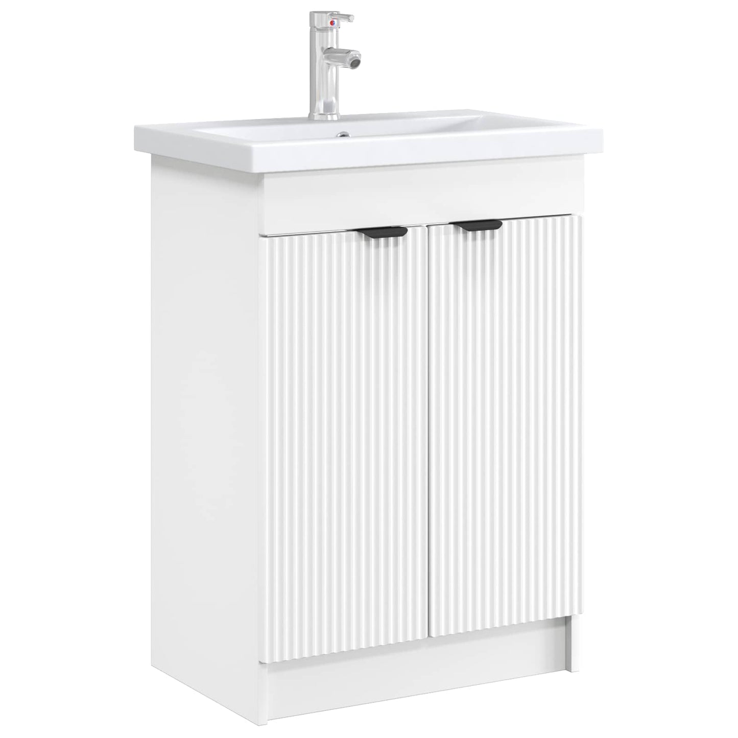 Bathroom under Sink Cabinet White 56 x 37.5 x 81 cm