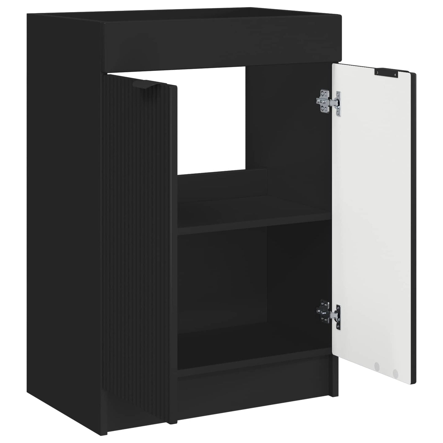 Bathroom under Sink Cabinet Black 56 x 37.5 x 81 cm