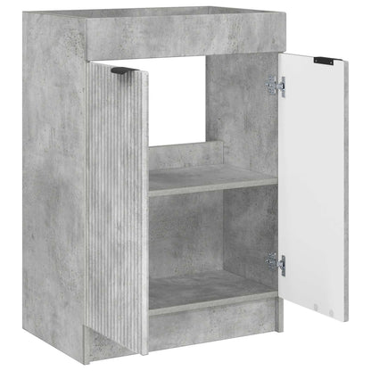 Bathroom under Sink Cabinet Concrete Grey 56 x 37.5 x 81 cm