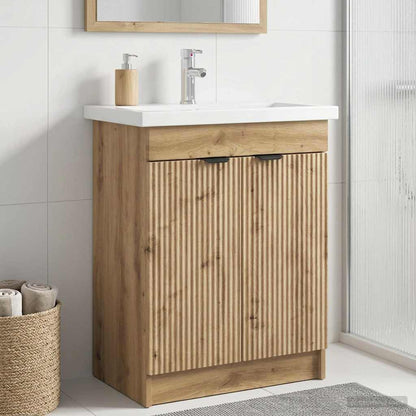 Bathroom under Sink Cabinet Artisan Oak 56 x 37.5 x 81 cm