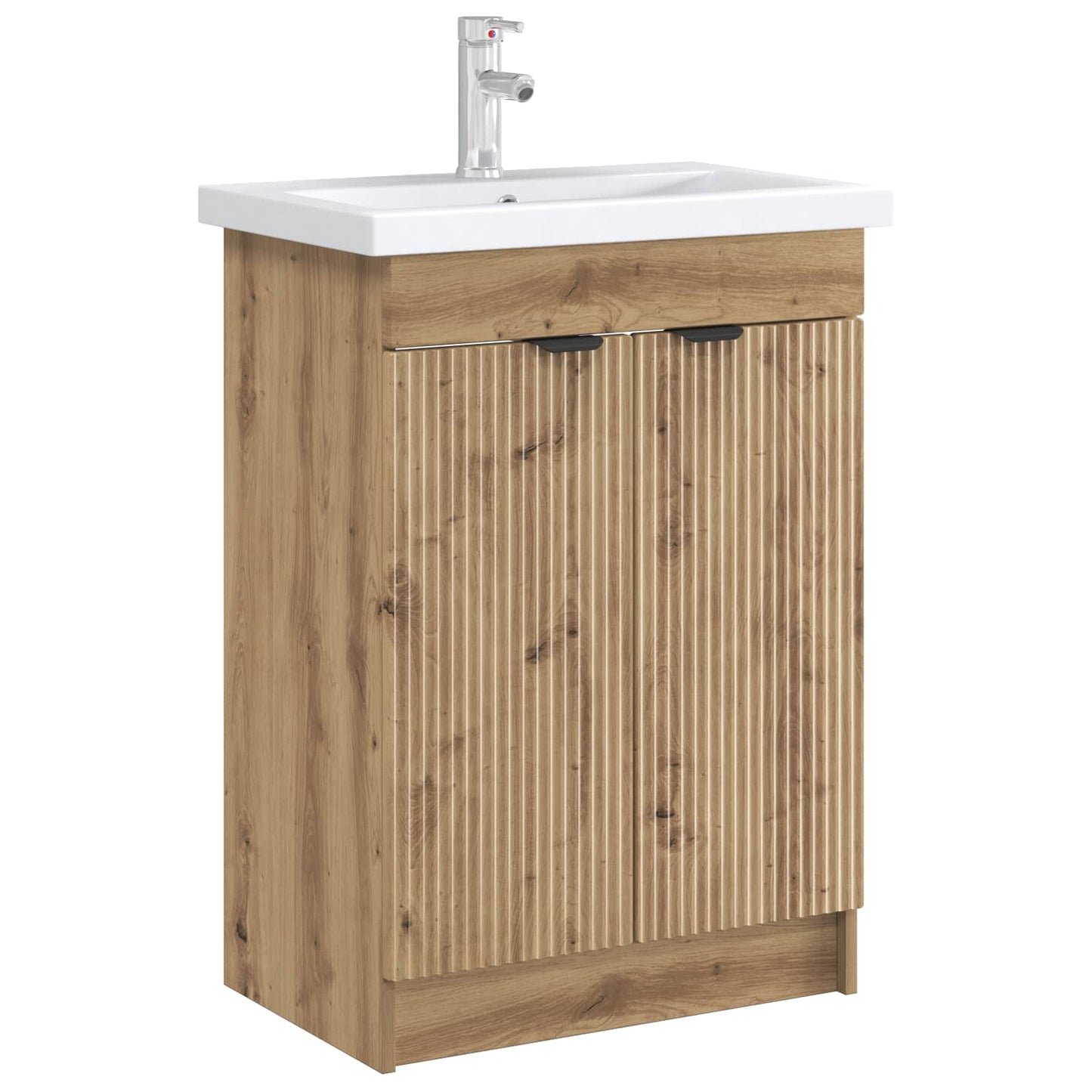 Bathroom under Sink Cabinet Artisan Oak 56 x 37.5 x 81 cm