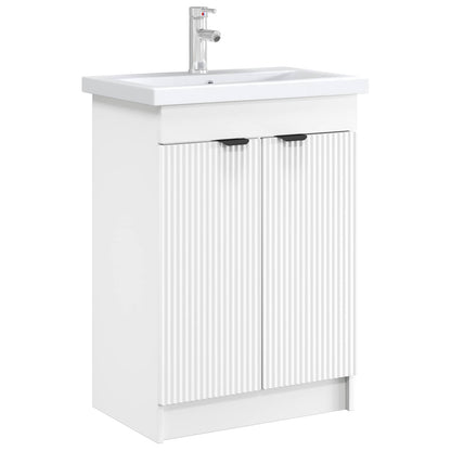 Bathroom under Sink Cabinet White 78.5 x 37.5 x 81 cm