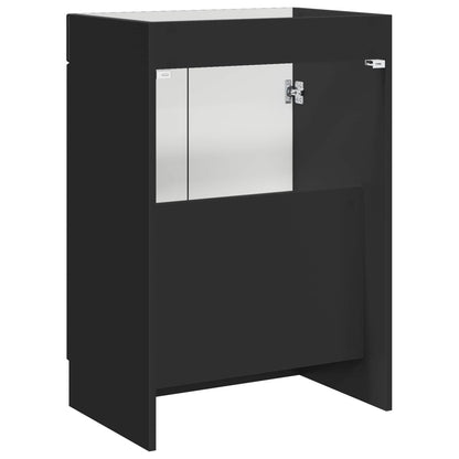 Bathroom under Sink Cabinet Black 78.5 x 37.5 x 81 cm