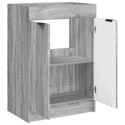 Bathroom under Sink Cabinet Grey Sonoma 78.5 x 37.5 x 81 cm