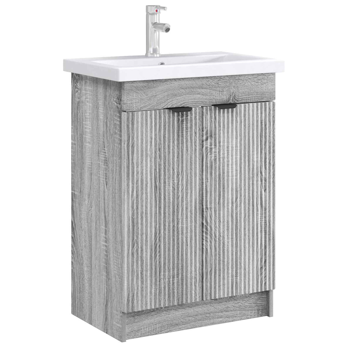 Bathroom under Sink Cabinet Grey Sonoma 78.5 x 37.5 x 81 cm