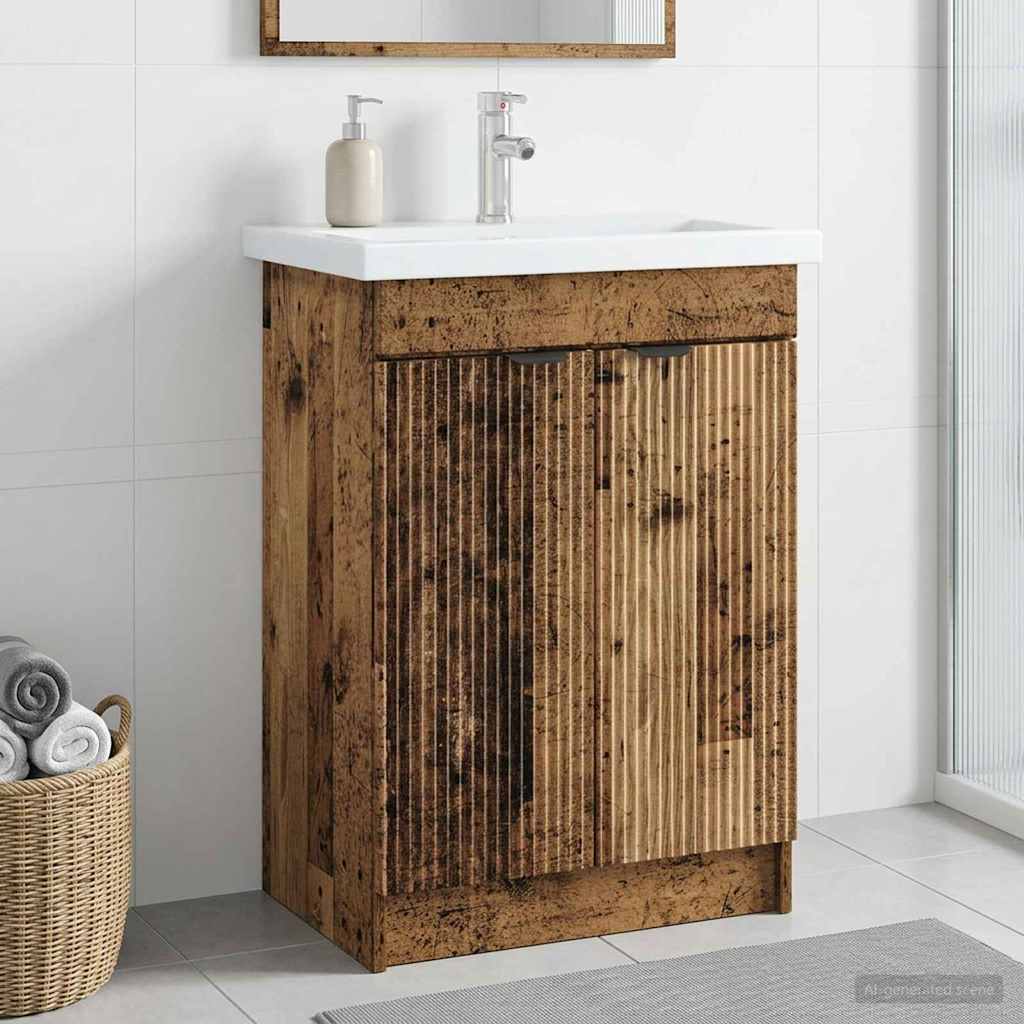 Bathroom under Sink Cabinet Old Wood 78.5 x 37.5 x 81 cm