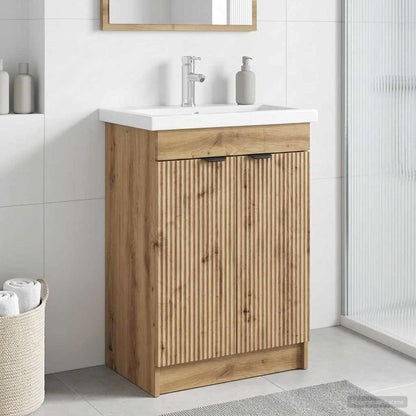 Bathroom under Sink Cabinet Artisan Oak 78.5 x 37.5 x 81 cm