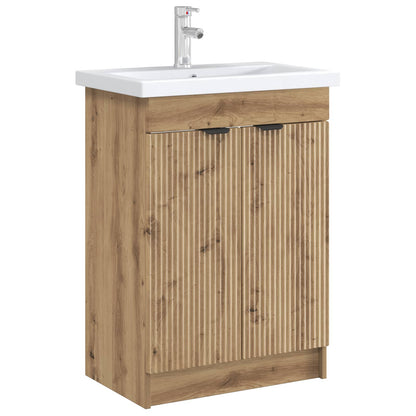 Bathroom under Sink Cabinet Artisan Oak 78.5 x 37.5 x 81 cm