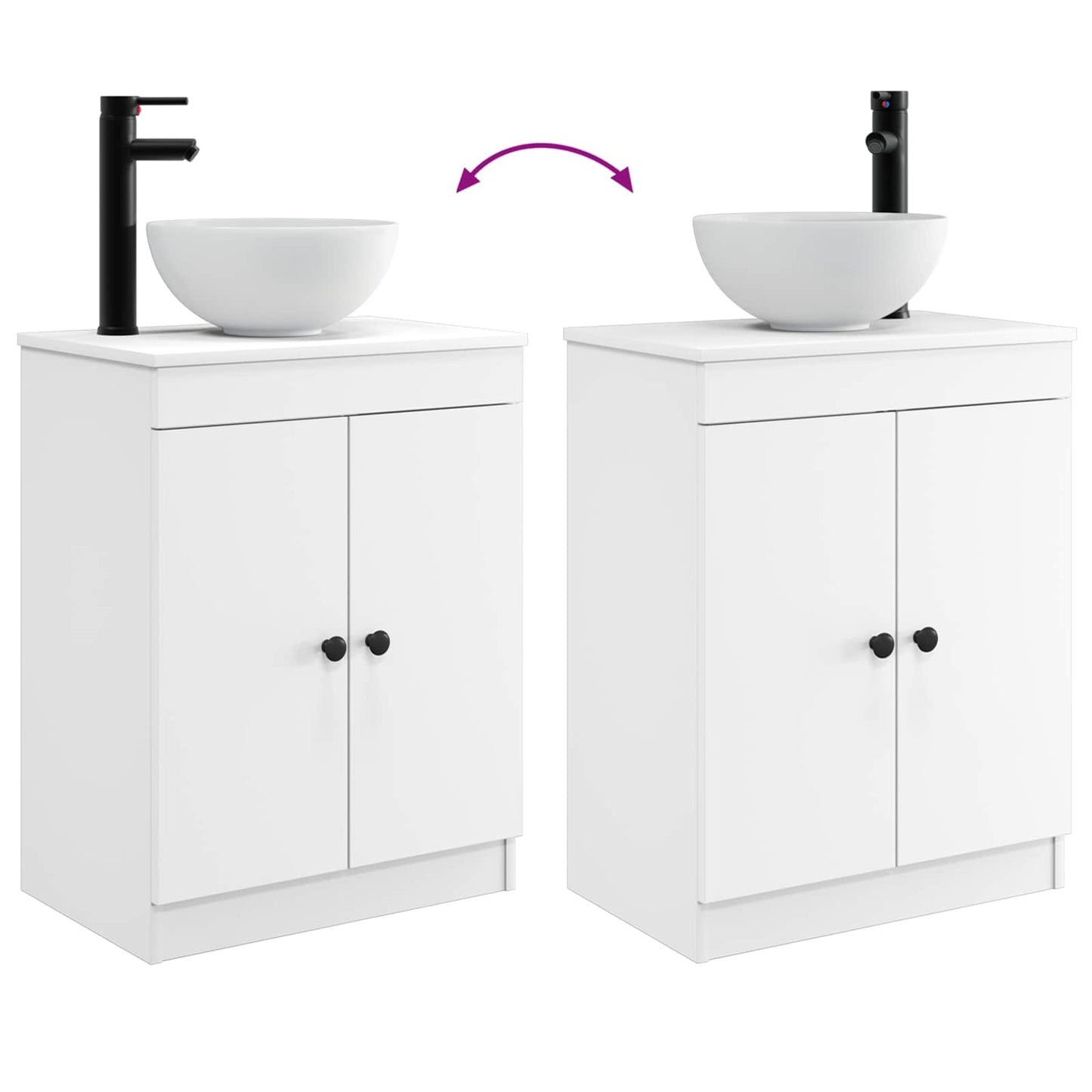 Bathroom Vanity with Sink White 54 x 35 x 83 cm Engineered Wood